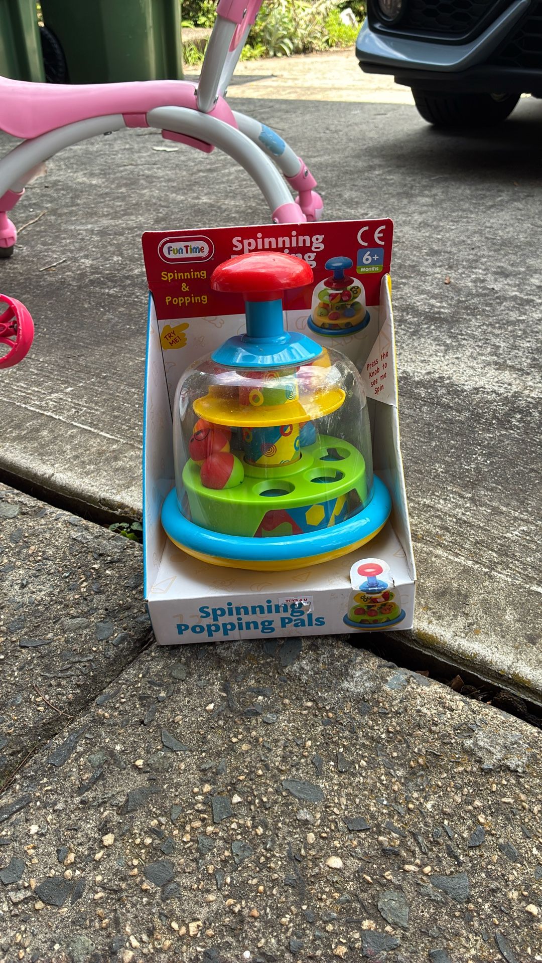 Funtime Spinning popping pals baby Push Toy