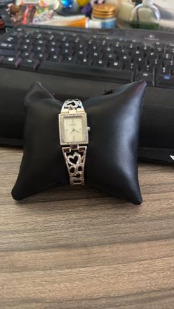 Guess Silver-Tone Square Analog Watch