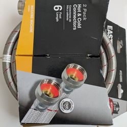 Stainless Steel Braided Hose Connectors (2 Pack)