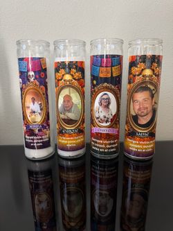 Custom day of the dead candles