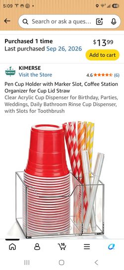 Acrylic coffee station or party cup organizer
