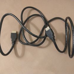 3 regular 6ft. HDMI Cables, 3 For $10