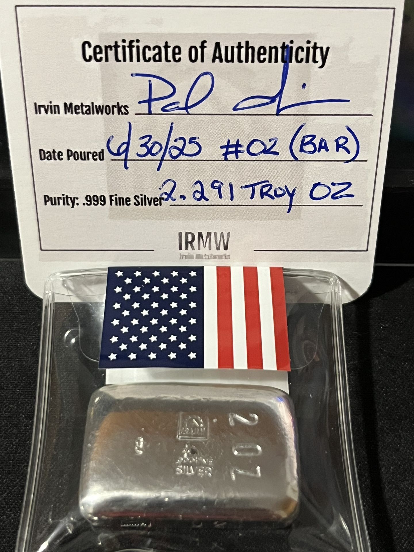 2 oz .999 Silver Art Bar – Founders Forge #02