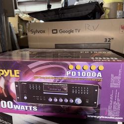 Pyle 4-Channel Amplifier  1000w -CD/DVD, USB, AM/FM Radio