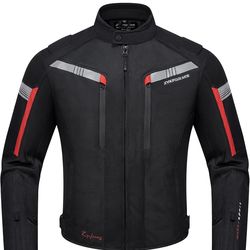 Motorcycle Jacket for Men, CE Armored Size Medium