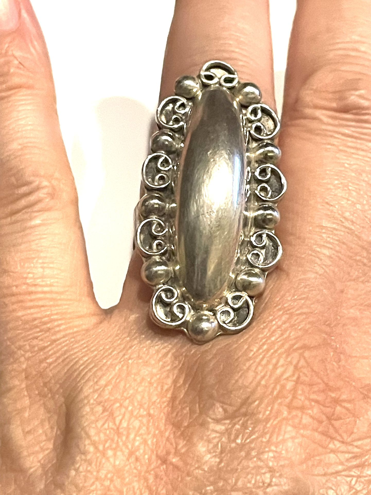 Sterling Taxco TB-154 Ring Sz 8