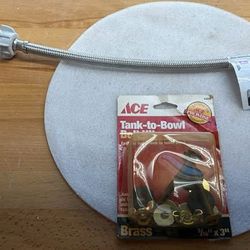 Reliabilt 16in Toilet Supply Line and Ace Tank-to-Bowl Bolt Kit