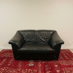 Black Leather Loveseat
