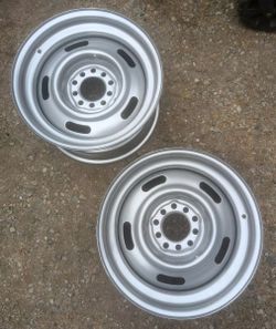 Wheel Vintiques Pair 16x8 Rally Silver 5 on 4.5''