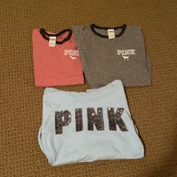 PINK xs Girls Hoodie And Shirts. All For $15