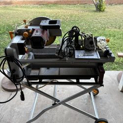 10” Wet Tile Saw And 4” Ryobi Handheld Wet Saw