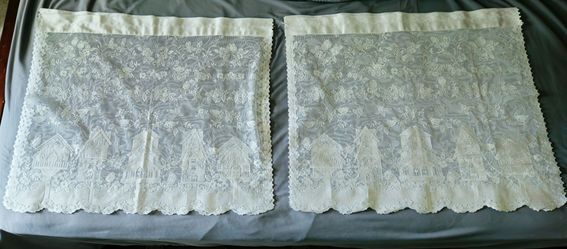 4 Vintage Lace Curtains