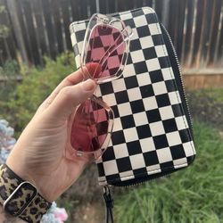 Wallet And Pink Sunglasses 
