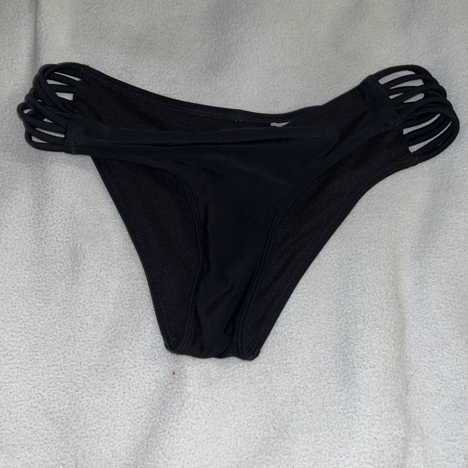 Hollister Black Bikini Bottom Bathing Suit Swimsuit Women Junior XS X-Small A023