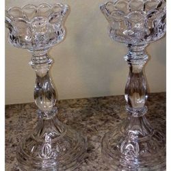Vintage royal limit crystal glass candle holders⚡