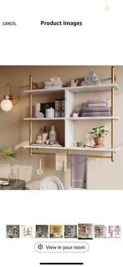 Bestier Kitchen Shelves Wall Mounted Floating Pipe Shelving 3 Tier 41.5" Coffee Bar Shelf with Holder Wall Display Storage Rack Kitchen Orga