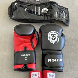 Fightr 10oz Boxing Gloves w/handwraps