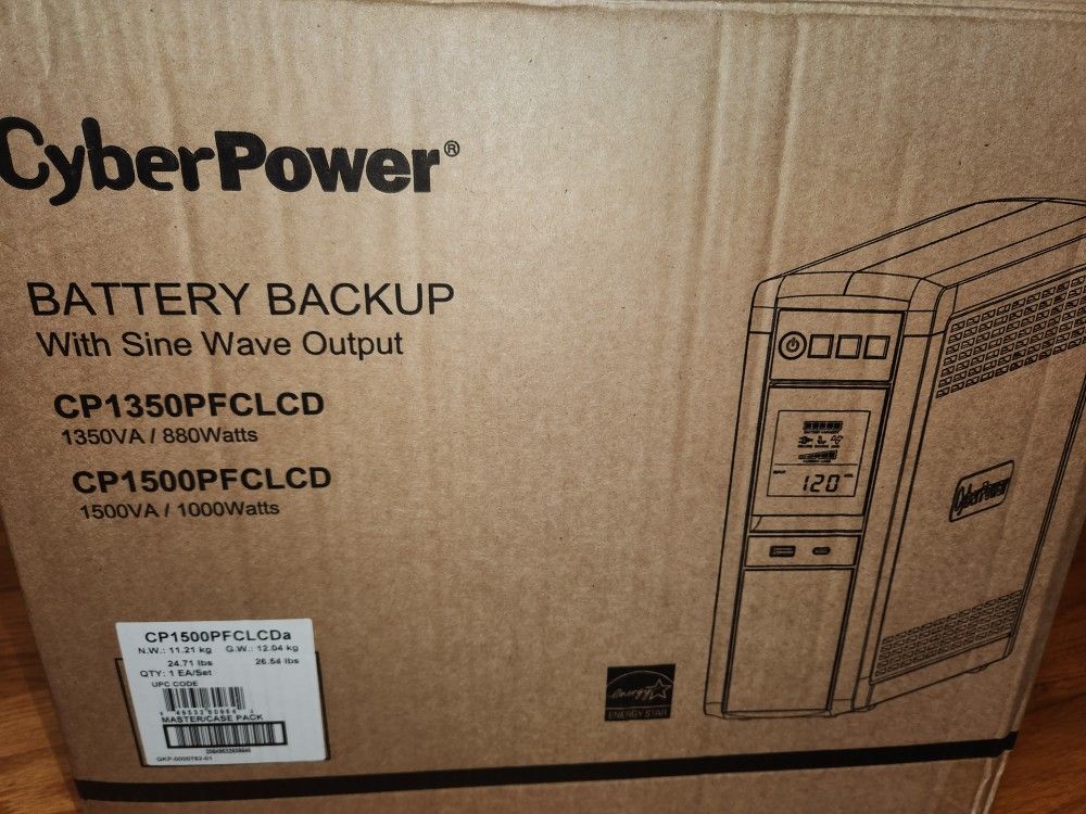 CyberPower CP1500PFCLCD Battery Backup UPS for Sale in Barkhamsted, CT
