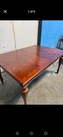 Cherry Contemporary Traditional Style 84" Dining Table.