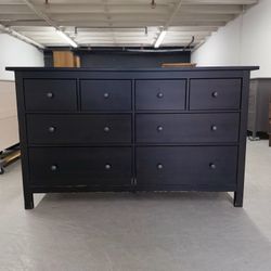 Large Black IKEA Hemnes 8 Drawer Dresser Tons Of Storage