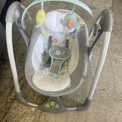 INGENUITY SWING & GO PORTABLE 5 SPEED BABY SWING WITH NATURE SOUNDS 