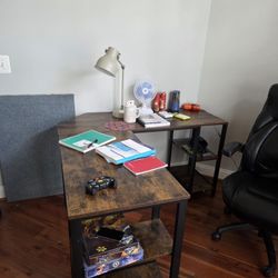 Corner Desk And Bookshelf