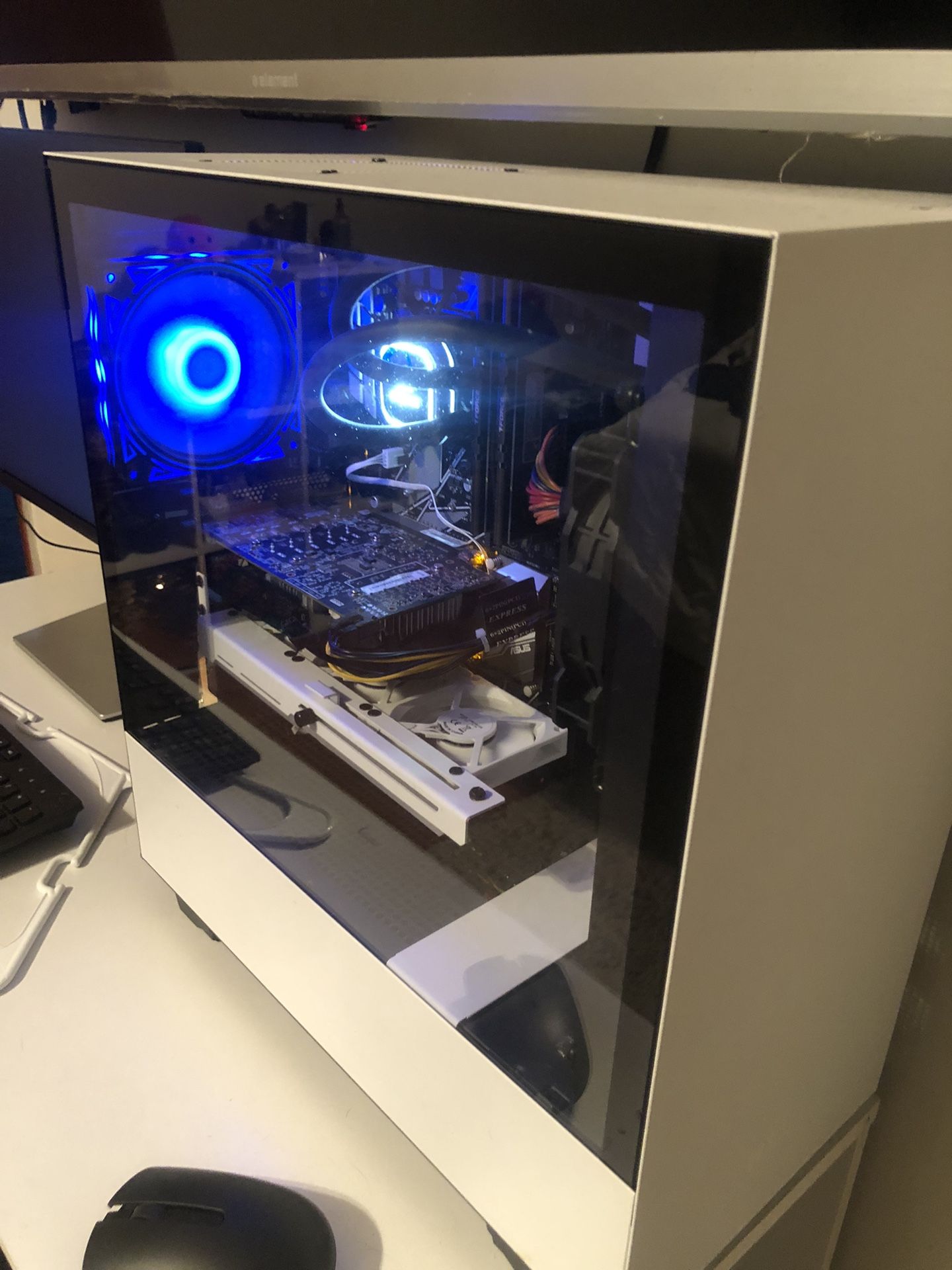 Gaming Pc W/24 Inch Dell 75hertz Monitor 500$