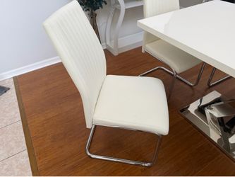 Modern White Gloss Dining Table Set – 6 Chairs Included