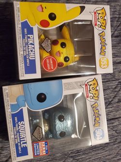 Funko Diamond Pokemon Set Pikachu Squirtle