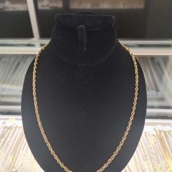 10k solid gold rope chain 24 grams 26 Long layaway available 10%dwon if you interested please make sure you ask for Maribel thank you