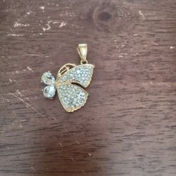 Gold Butterfly Pendant 