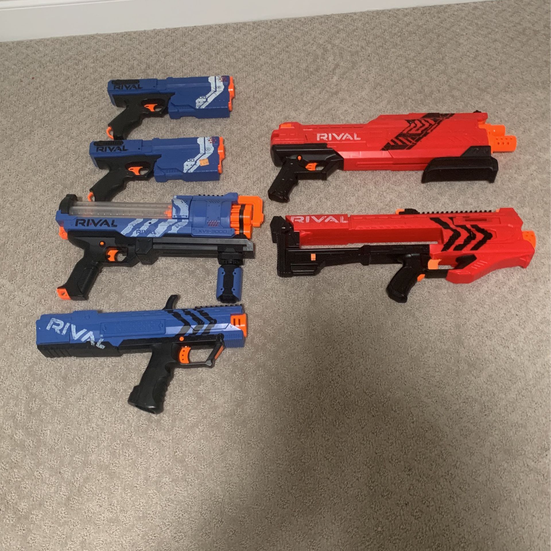 6 Nerf Rival Guns