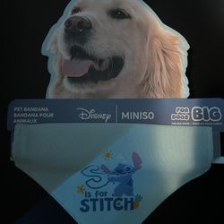 Miniso Stitch Big Dog Collar