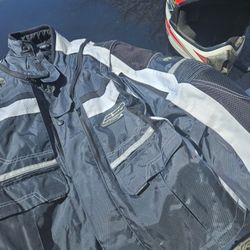 Med Motor Cycle Jacket AXO And A Kids Helmet HJC