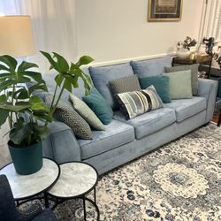 Light Blue Velvet Sofa