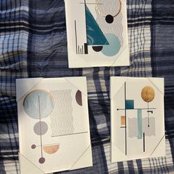 Set of 3 Modern Abstract Art Prints - New