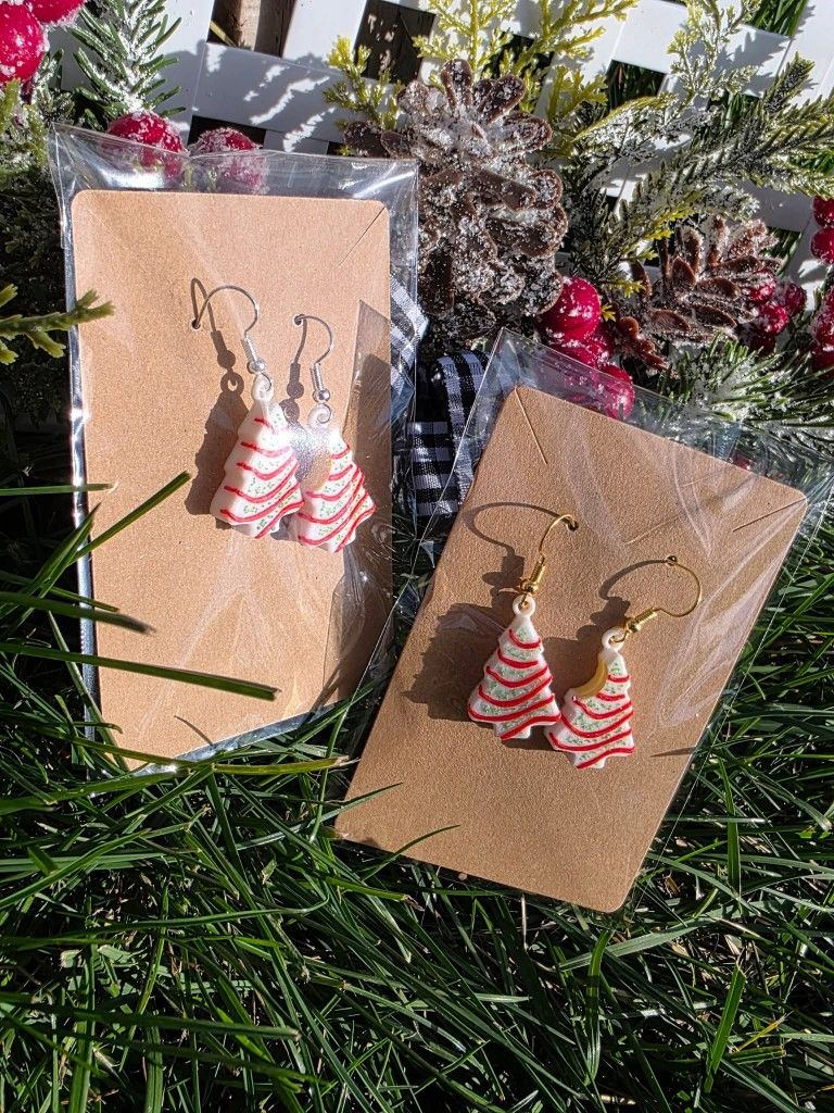 Little Debbie Christmas Earrings