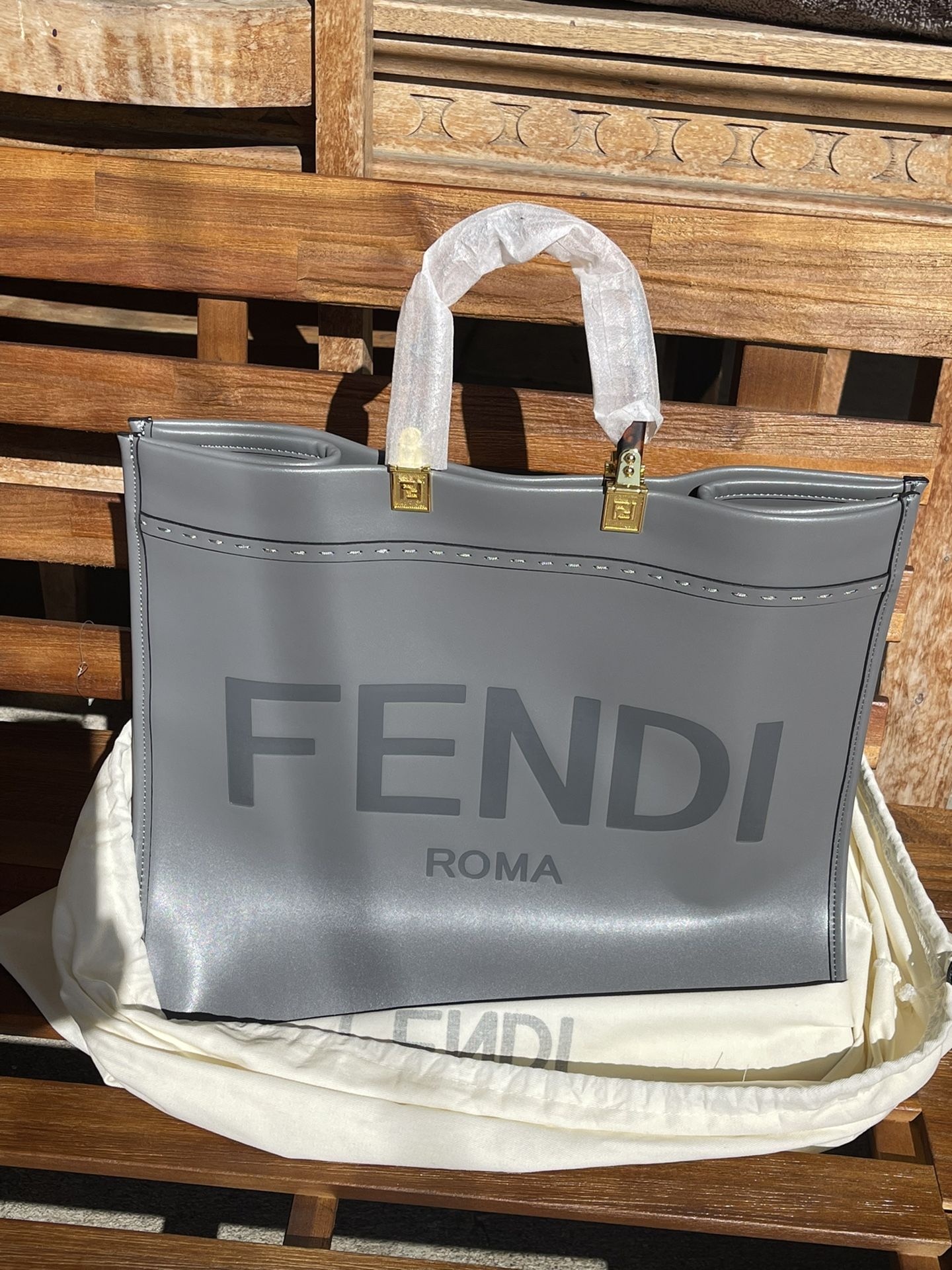 Grey Fendi Tote