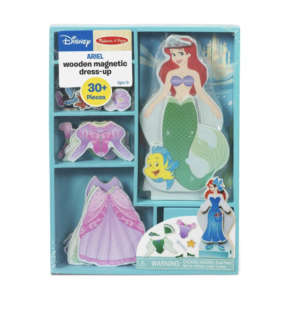 Disney Ariel Wooden Magnetic Dress Up
