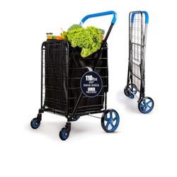 SereneLife Heavy-Duty Shopping Cart