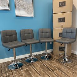 4 Brand New Gray Bar Stools Bar Stool Chair Chairs 