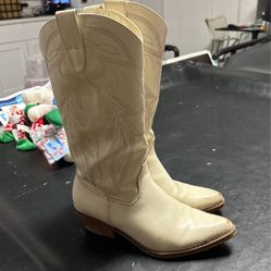 women cow girl boots beige white super cute