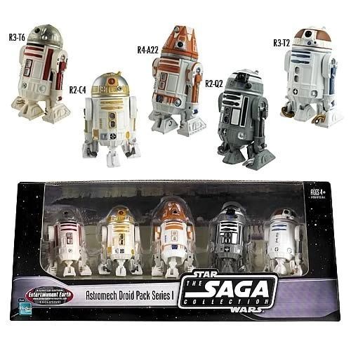 Star Wars The Saga Collection Astromech Droid Pack Series 1 R4-A22 R2-C4 R3-T2 R2-Q2 R3-T6 Rare New