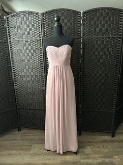 David Bridal Long Stapless Chiffon Bridesmaid Dress Size 4
