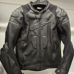 Alpinestars GPPLUSR Leather Mens Motorcycle Jacket Size USA 42