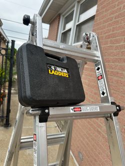 22 ft. Reach MPXA Aluminum Multi-Position Ladder with Project Bucket, 300 lbs. Load Capacity