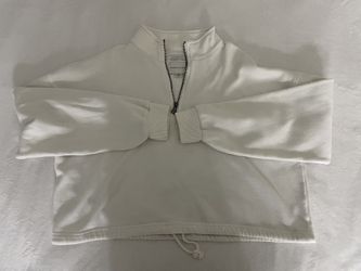 American Eagle Cream White Zip Up