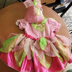 Baby Dress And Hat 0 To 3 Month