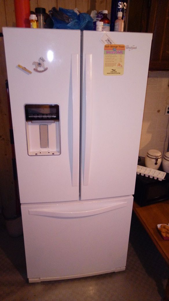 Whirlpool double door Refrigerator with bottom drawer freezer
