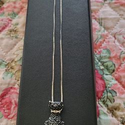 Sterling Silver Black Diamond Necklace